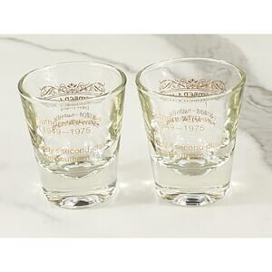 Southern Airways Airline Shot Glass Fort Lauderdale 1949 - 1975 x2 New Vintage